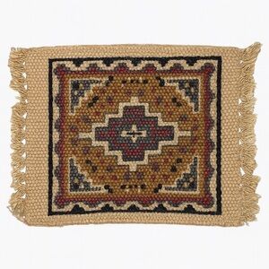 Southwest Motif Stenciled Coaster Rug